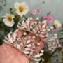 The Agatha Mini Crown Flower Girl Bridal Pearl Oak Leaf Tiara Headband, thumbnail 3 of 11