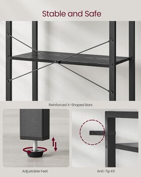 Five Tier Bookcase Standing Display Storage Rack, 3 of 12