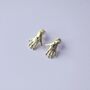 Mystic Hand Stud Earrings With Evil Eye Detail, thumbnail 1 of 5