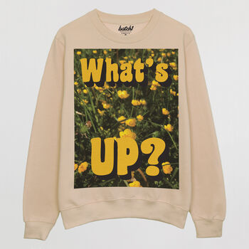 What's Up Buttercup Women's Slogan Sweatshirt, 3 of 3