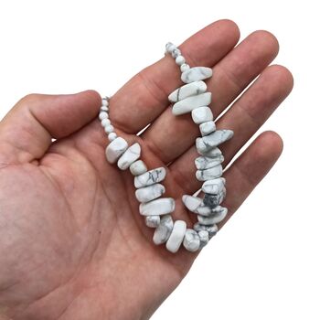 Longstone Gem Necklace White Jasper, 3 of 5