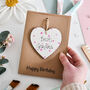 Personalised Grandma Heart Birthday Card Keepsake, thumbnail 1 of 3