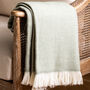 Sage Green Wool Throw, thumbnail 4 of 4