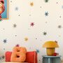 Whimsical Stars And Dots Fabric Wall Stickers, thumbnail 2 of 7