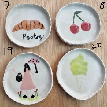 Mini Illustrated Ceramic Handmade Ring Dish, 8 of 10