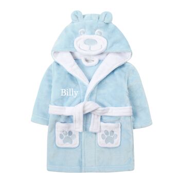 Personalised Embroidered Character Dressing Gown Robe For Toddlers And Babies, 6 of 8