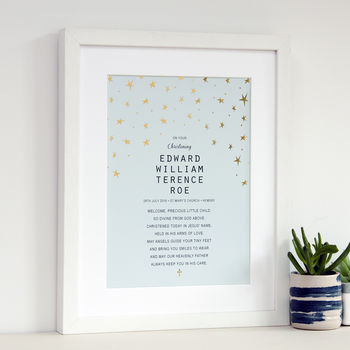 Personalised Christening Gift With Gold Stars, 3 of 12