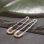 Safety Pin Earrings Sterling Silver, thumbnail 1 of 3