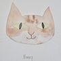 Handmade Watercolour Personalised Cat Painting Card, thumbnail 3 of 12