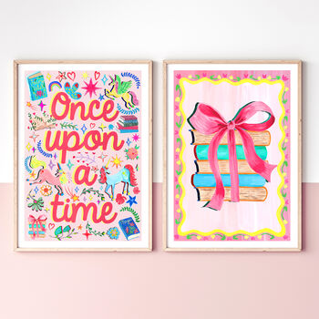Pink Story Book Print Set, 8 of 12