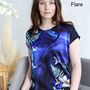 Silk Satin And Soft Jersey Floral Womens Top T Shirt, thumbnail 4 of 8