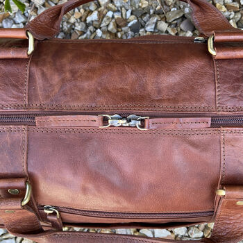 Luxury Buffalo Leather Travel Bag, Gym Bag, Holdall, 7 of 7