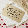 'I Loved You Then, Love You Still' Valentines Wallet Card, thumbnail 3 of 9