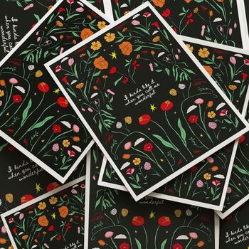 Olivia Dean “Man I Need” Floral Lyric Art Print, 9 of 9