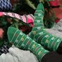 Christmas Tree Green And Jigsaw Green Men's Socks Bundle, thumbnail 4 of 6
