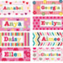Girls Personalised Pattern Placemat And Coaster, thumbnail 2 of 2