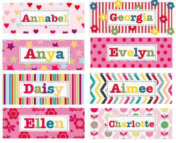 Girls Personalised Pattern Placemat And Coaster, 2 of 2