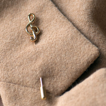 Treble Clef Silver Or Gold Lapel Pin, 5 of 11