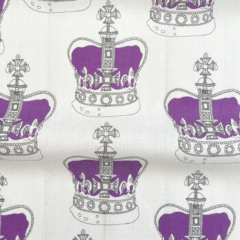 Personalised Crown Design Linen Tea Towel, 3 of 5