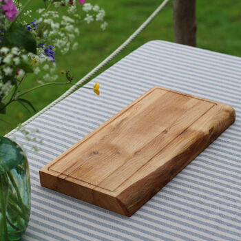 Waney Edge Chopping Board | Personalised Solid Oak, 11 of 12