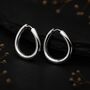 Sterling Silver Chunky Infinity Twist Hinged Hoop Earrings, thumbnail 2 of 5