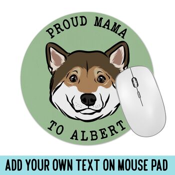 Personalised Shiba Inu Mouse Mat, 3 of 5