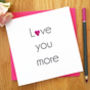 'Love You More' Sequin Heart Card, thumbnail 1 of 2