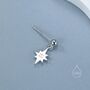 Sterling Silver Delicate Starburst Dangle Stud Earrings, thumbnail 6 of 12