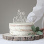 Personalised Minimal Wooden Wedding Cake Topper, thumbnail 2 of 5