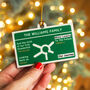 Personalised Road Sign Christmas Tree Decoration, thumbnail 3 of 5