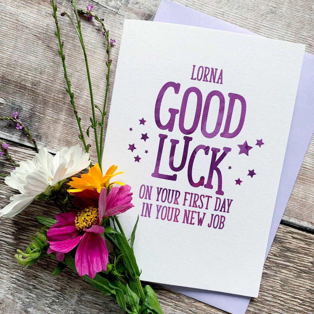 Personalised Good Luck New Job Card, 1 of 3