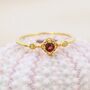 Vintage Inspired Natural Garnet Red And Opal Ring, thumbnail 7 of 11