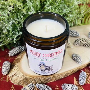Personalised Cocker Spaniel Christmas Gift Candle, 3 of 3