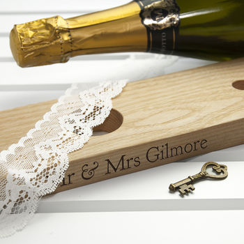 Personalised Welsh Ash Champagne Holder, 2 of 4