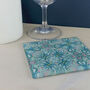 Arts And Crafts Green Blue William Morris Coaster Set, thumbnail 3 of 10
