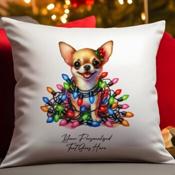 Personalised Chihuahua In Christmas Lights, 3 of 10