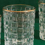 G Decor Set Of Four Dante Textured Gold Tubler Glasses, thumbnail 2 of 4