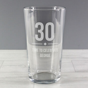 Personalised Big Age Birthday Pint Glass, 2 of 5