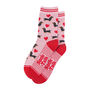 Women's Sausage Dog Love Heart Balloon Bamboo Socks Pink, thumbnail 3 of 5