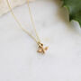14ct Solid Gold Mini Bee Charm Necklace, thumbnail 2 of 3