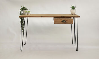 Martha Desk Vintage Desk With Hairpin Legs, 3 of 10