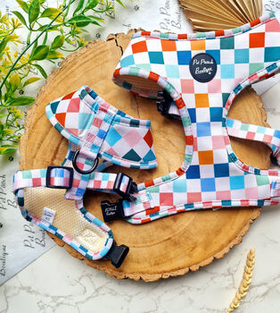 Chunky Check Dog Harness, 4 of 12
