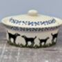 Labrador Patterned Oval Butter Dish, thumbnail 3 of 3