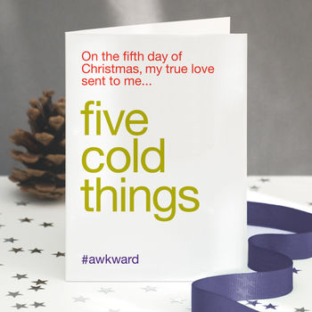 Funny '12 Days Of Christmas' Four Pack Christmas Cards, 3 of 6