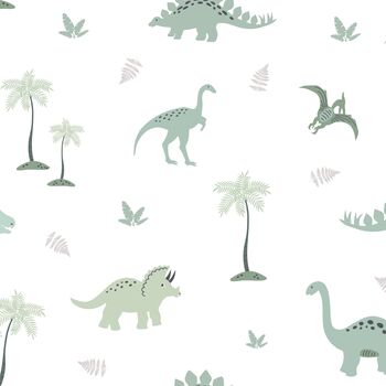 Dinosaurs Blackout Lined Curtains, Green, 4 of 4
