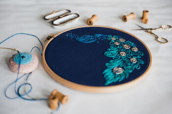 Peacock Embroidery Kit, 2 of 5