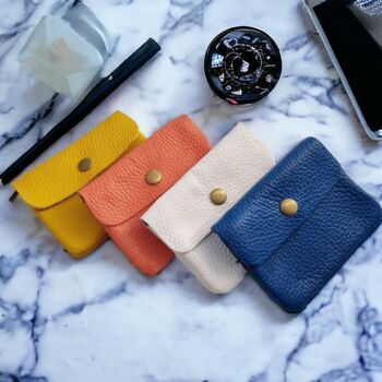 Colourful Leather Popper Purse, 2 of 8