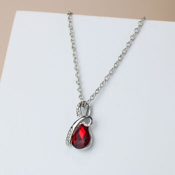 Crystal Teardrop And Ribbon Pendant Necklace, 2 of 5