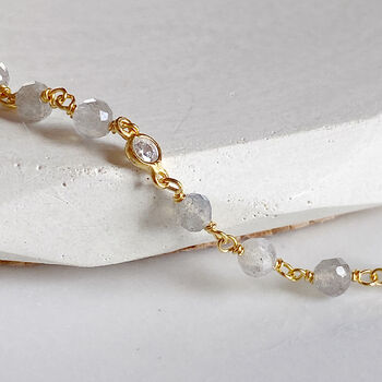 Sparkly Labradorite Rosary Necklace, 3 of 8