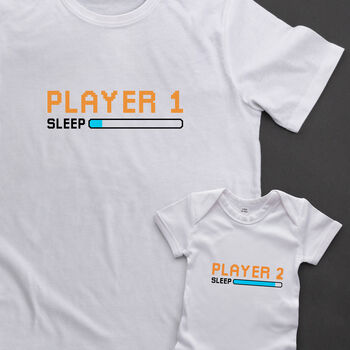 Player One/ Two Matching Parent And Baby Gaming Outfit, 2 of 4